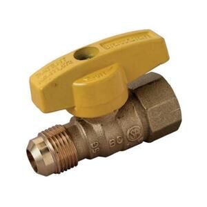 Brasscraft PSSD-41 - 1/2" FIP Gas Ball Valve for Water Heater, Range, & Dryer